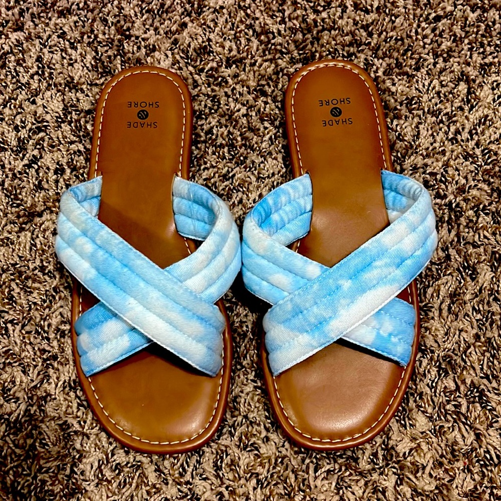 Sky blue sandals